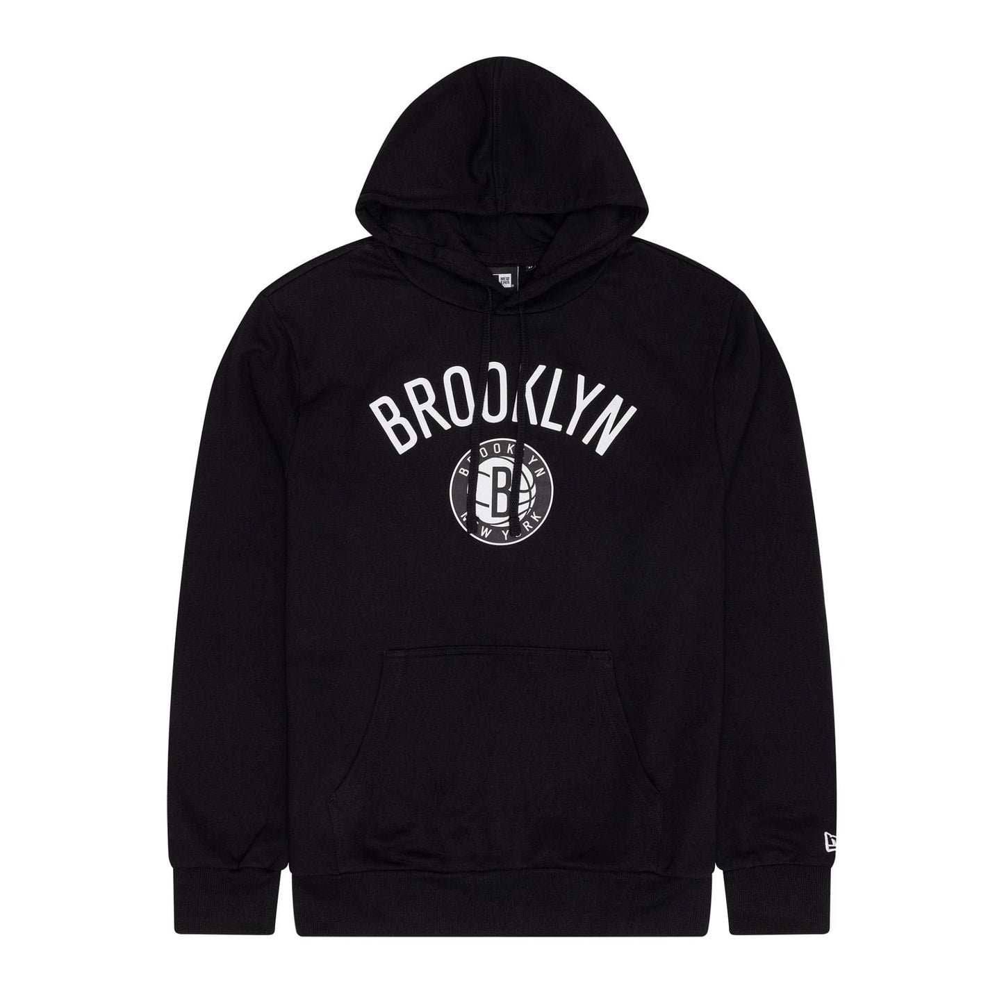 The Male model is wearing Brooklyn Nets NBA Regular Black Pullover Hoodie 1
