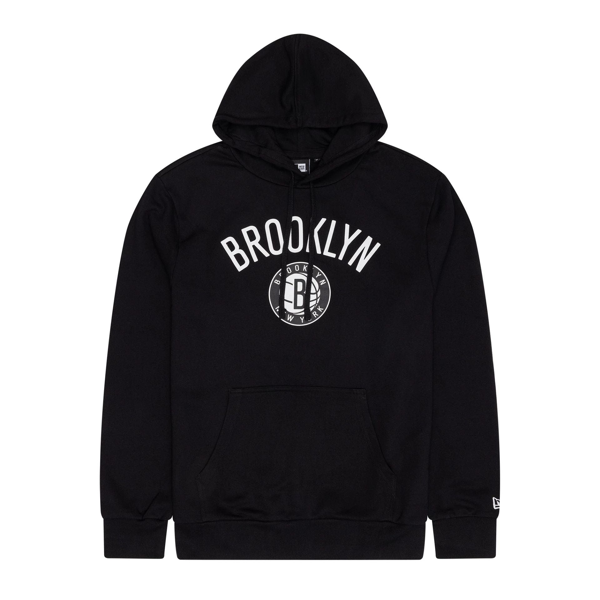 The Male model is wearing Brooklyn Nets NBA Regular Black Pullover Hoodie 1