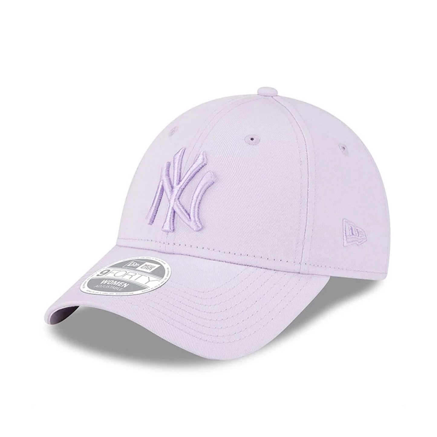 This is a New York Yankees Womens League Essential Lilac 9FORTY Adjustable Cap 1