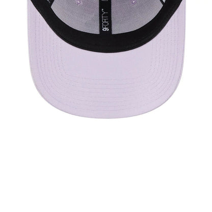 This is a New York Yankees Womens League Essential Lilac 9FORTY Adjustable Cap 4