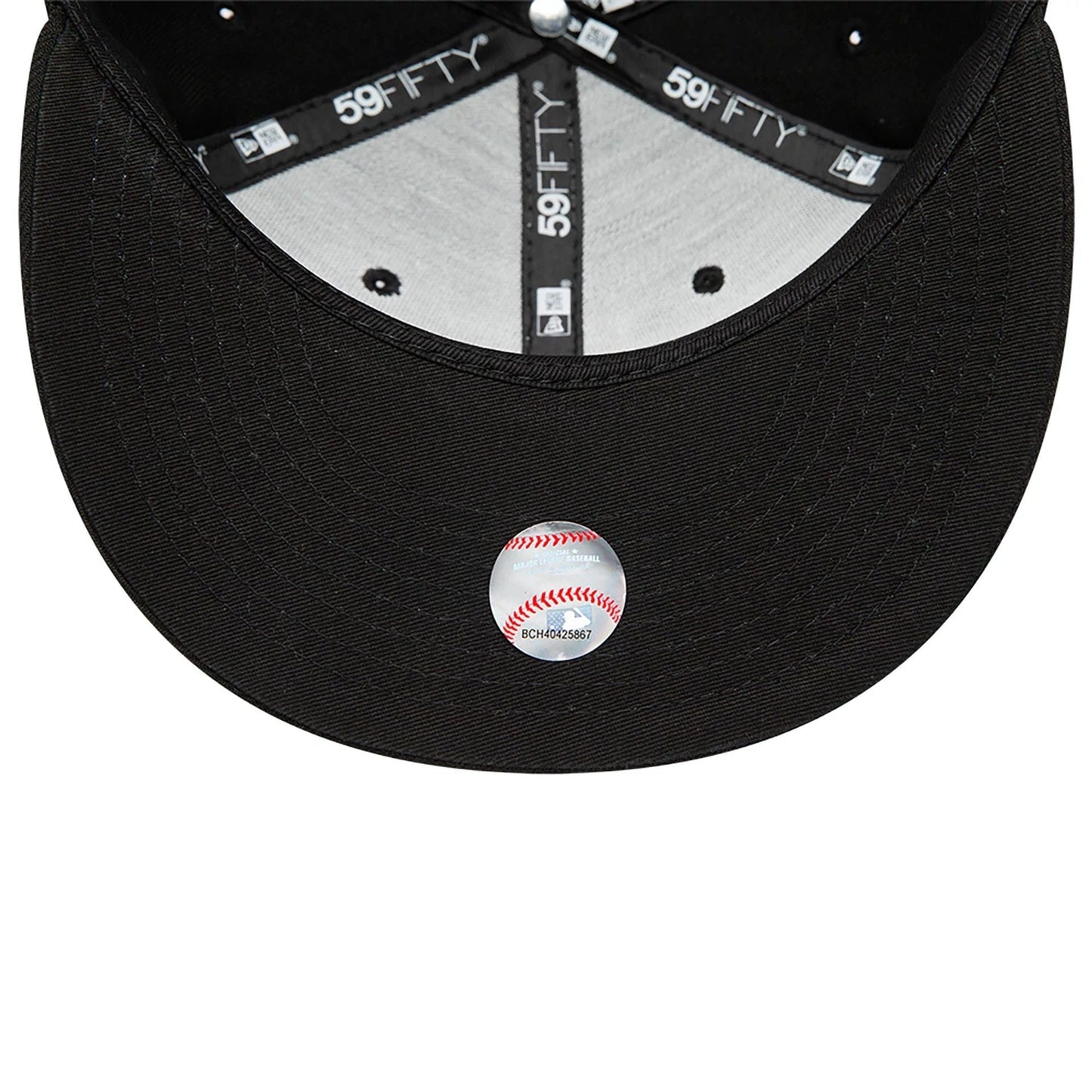 This is a LA Dodgers MLB Black on Black 59FIFTY Fitted Cap 5