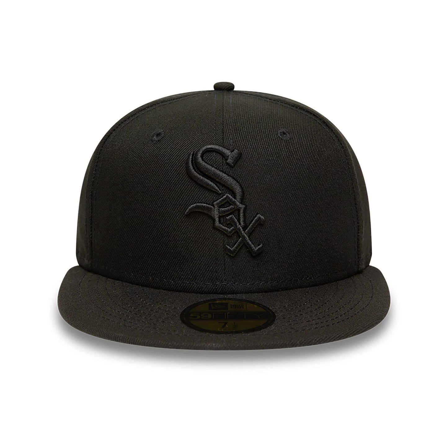 This is a Chicago White Sox MLB Black on Black 59FIFTY Fitted Cap 6
