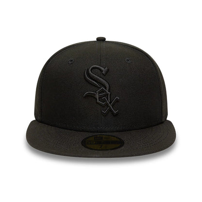 This is a Chicago White Sox MLB Black on Black 59FIFTY Fitted Cap 6