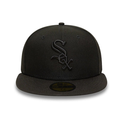This is a Chicago White Sox MLB Black on Black 59FIFTY Fitted Cap 6