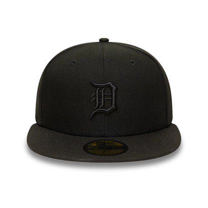 This is a Detroit Tigers MLB Black on Black 59FIFTY Fitted Cap 7