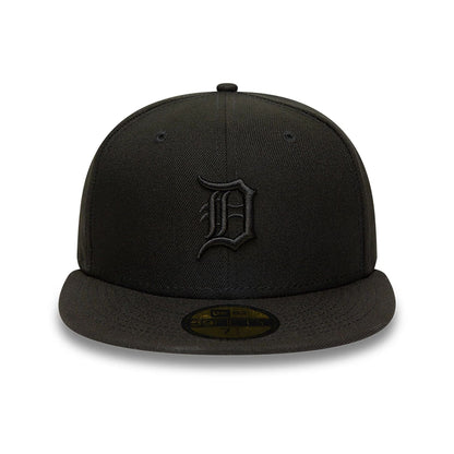 This is a Detroit Tigers MLB Black on Black 59FIFTY Fitted Cap 7
