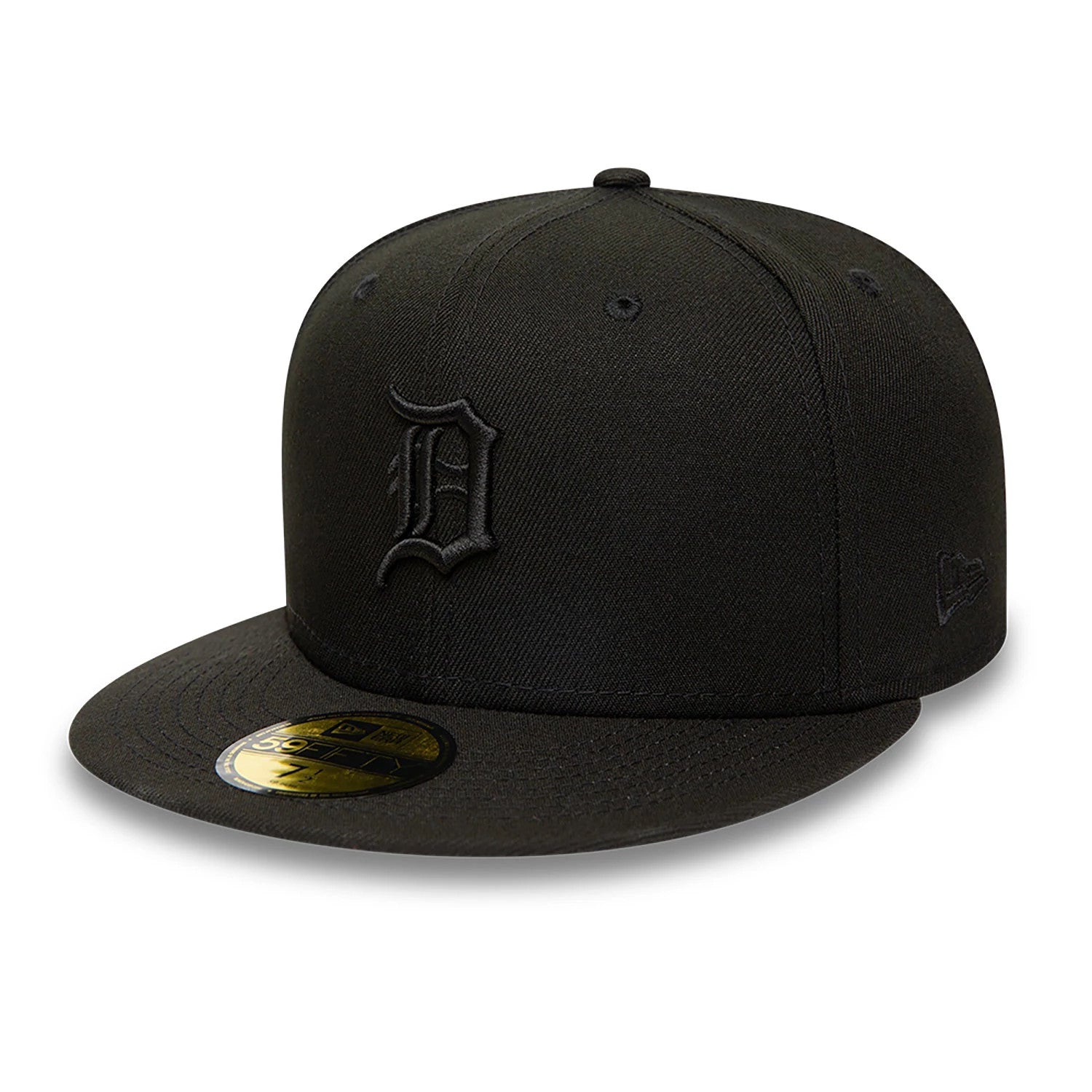 This is a Detroit Tigers MLB Black on Black 59FIFTY Fitted Cap 1