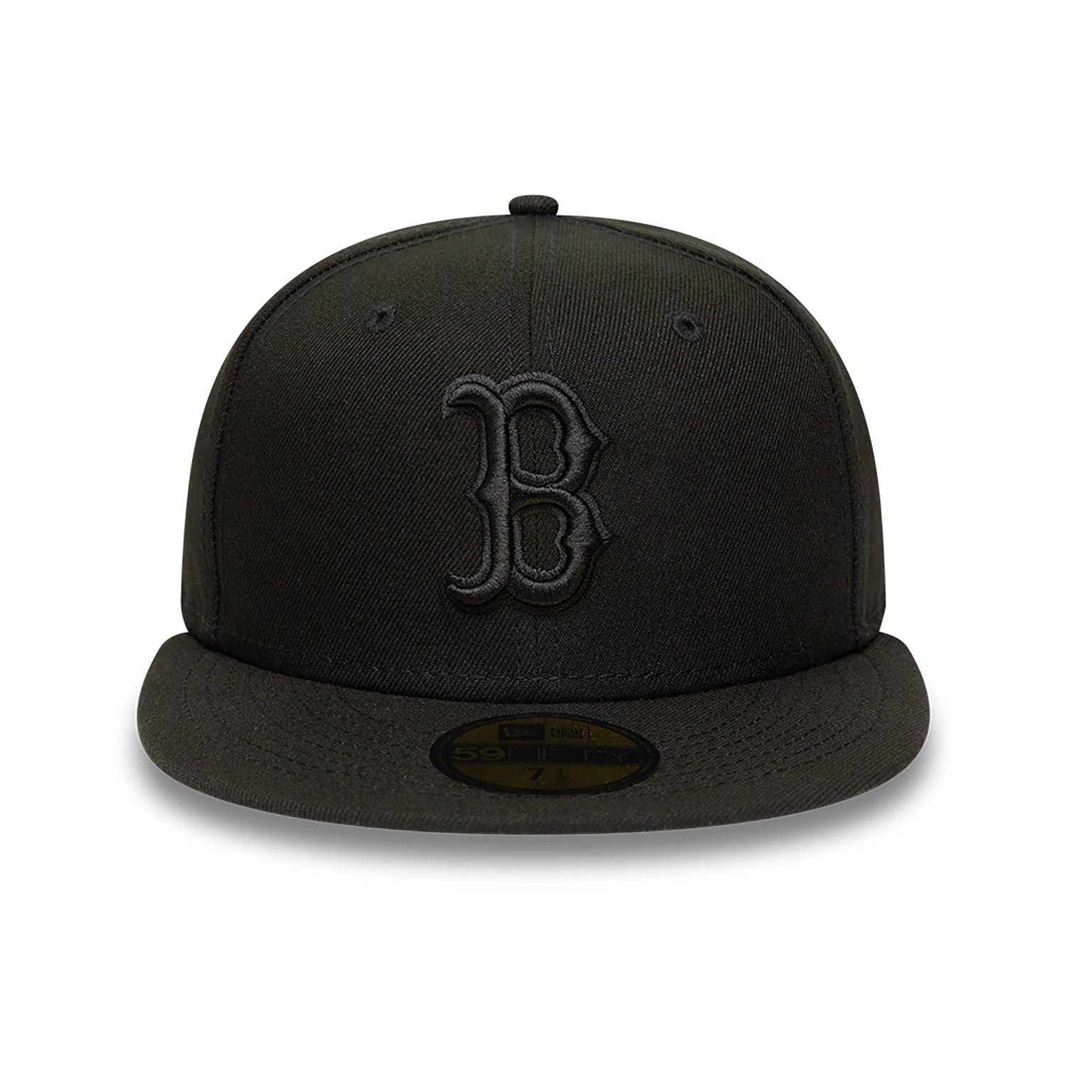 This is a Boston Red Sox MLB Black on Black 59FIFTY Fitted Cap 6