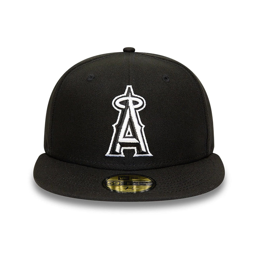 This is a Anaheim Angels MLB Black and White 59FIFTY Fitted Cap 5
