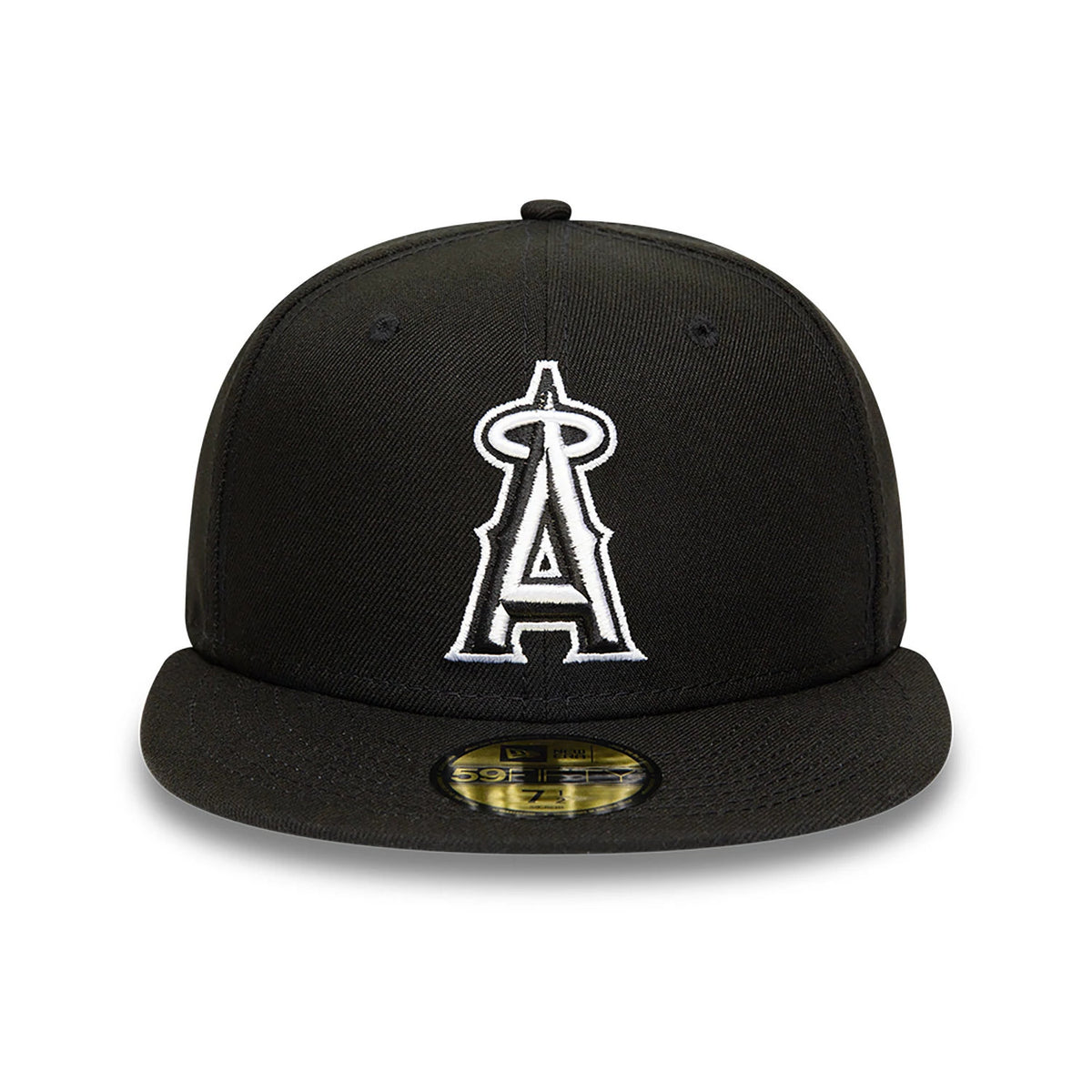 This is a Anaheim Angels MLB Black and White 59FIFTY Fitted Cap 5