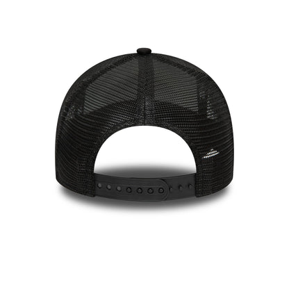 This is a New Era Youth Black Oval Trucker Cap 5
