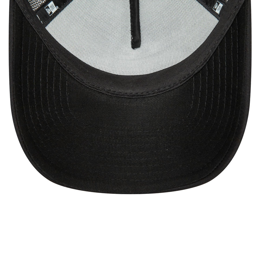 This is a New Era Youth Black Oval Trucker Cap 2