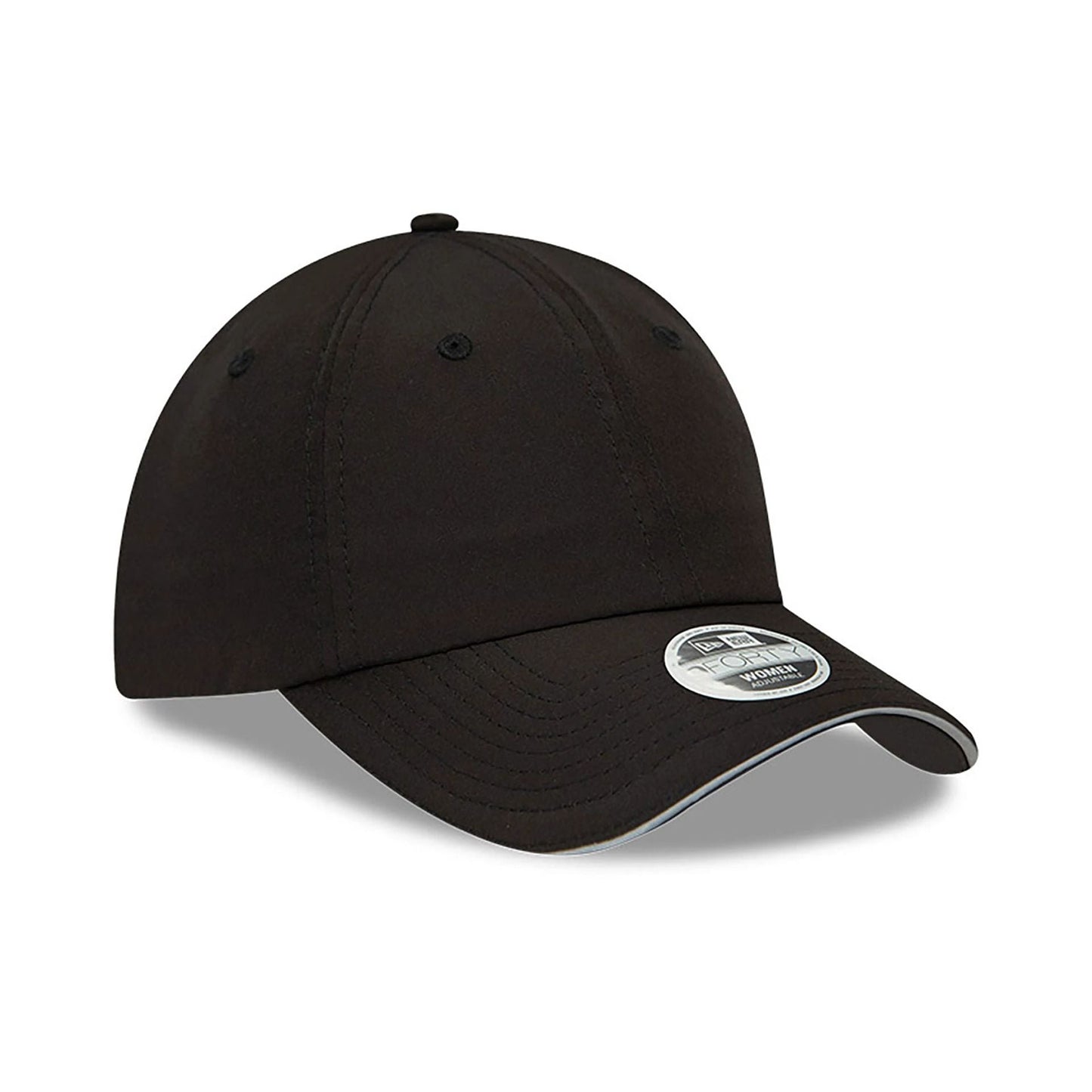 This is a New Era Womens Open Back Black 9FORTY Adjustable Cap 4