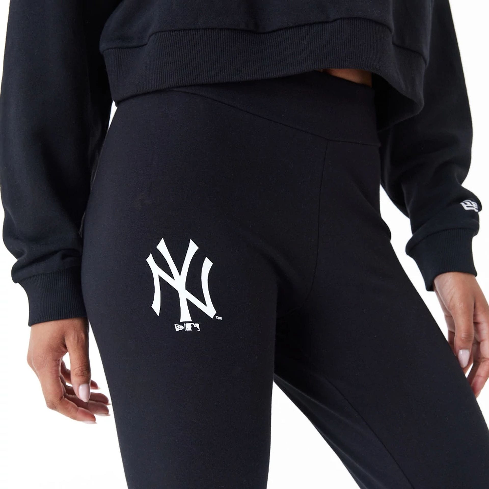New York Yankees Womens MLB Lifestyle Black Leggings New Era Cap UK