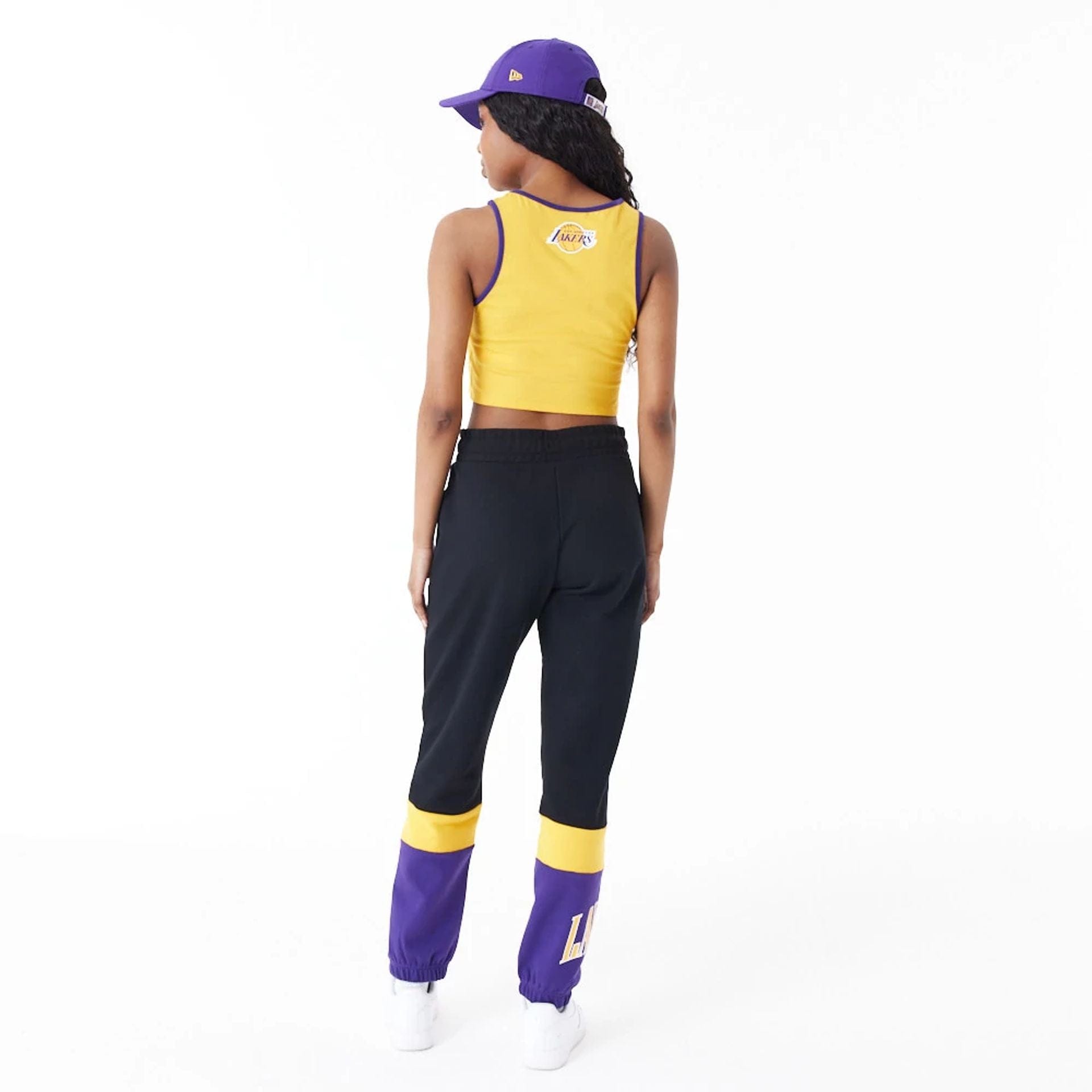 LA Lakers Womens NBA Colour Block Black Joggers New Era Cap UK
