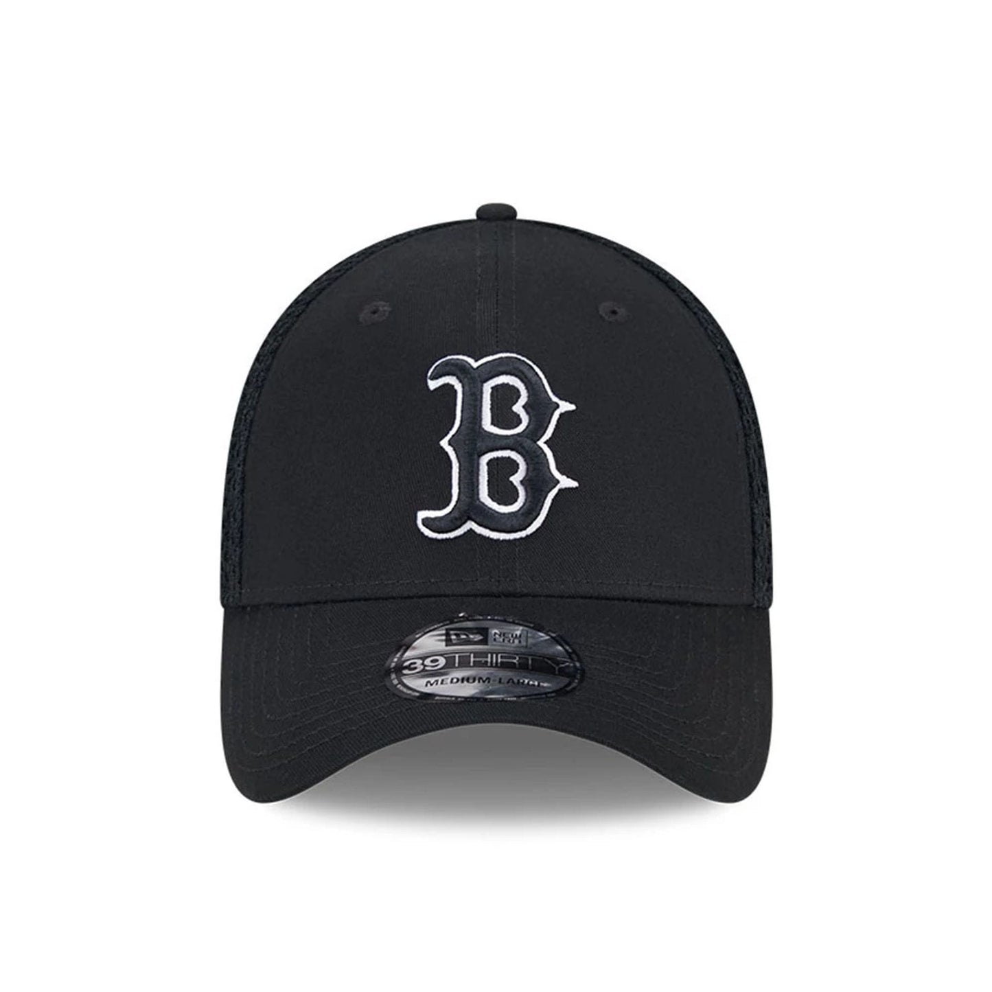 Pictured is this MLB Evergreen Neo Boston Red Sox 39THIRTY Stretch Fit cap in black. 3
