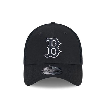 Pictured is this MLB Evergreen Neo Boston Red Sox 39THIRTY Stretch Fit cap in black. 3