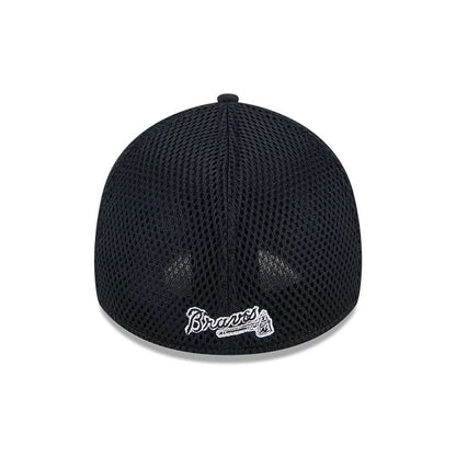 Pictured is this MLB Evergreen Neo Atlanta Braves 39THIRTY Stretch Fit cap in black. 2