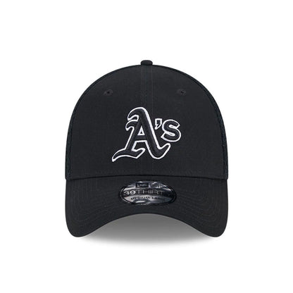 Pictured is this MLB Evergreen Neo Athletics 39THIRTY Stretch Fit cap in black. 3