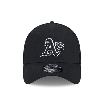 Pictured is this MLB Evergreen Neo Athletics 39THIRTY Stretch Fit cap in black. 3