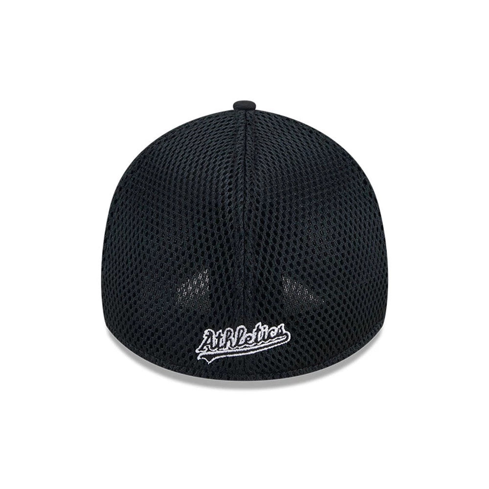 Pictured is this MLB Evergreen Neo Athletics 39THIRTY Stretch Fit cap in black. 2