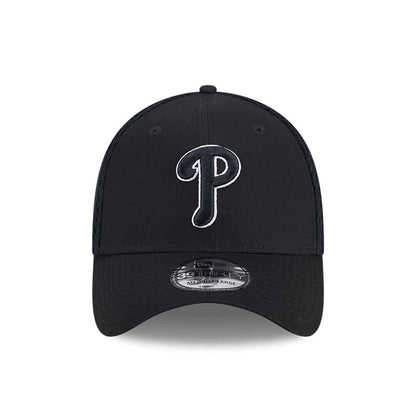 Pictured is this MLB Evergreen Neo Philadelphia Phillies 39THIRTY Stretch Fit cap in black. 3