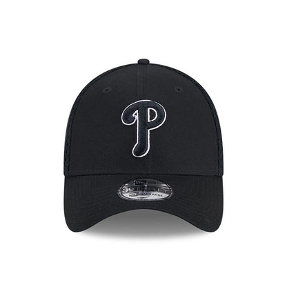 Pictured is this MLB Evergreen Neo Philadelphia Phillies 39THIRTY Stretch Fit cap in black. 3