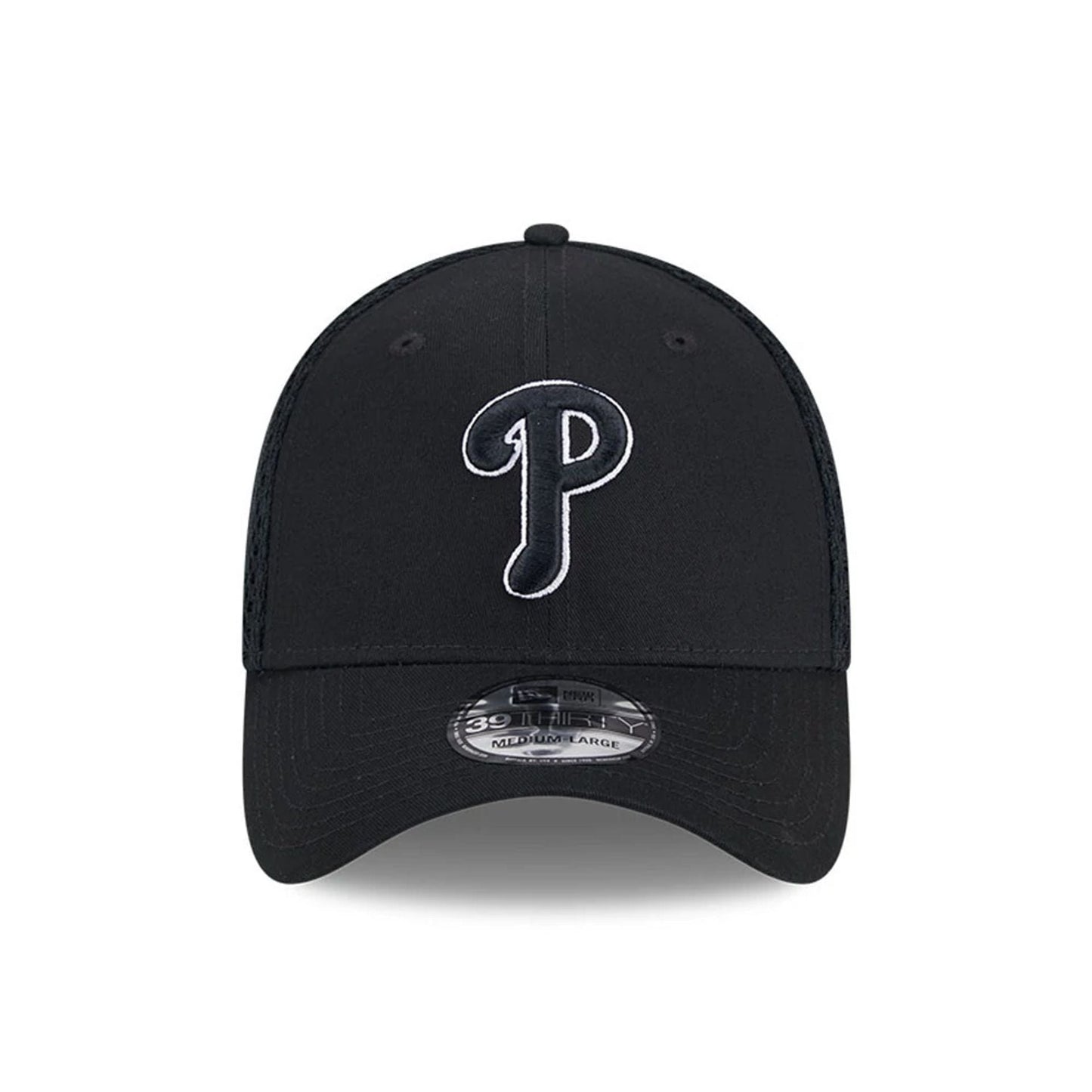 Pictured is this MLB Evergreen Neo Philadelphia Phillies 39THIRTY Stretch Fit cap in black. 3