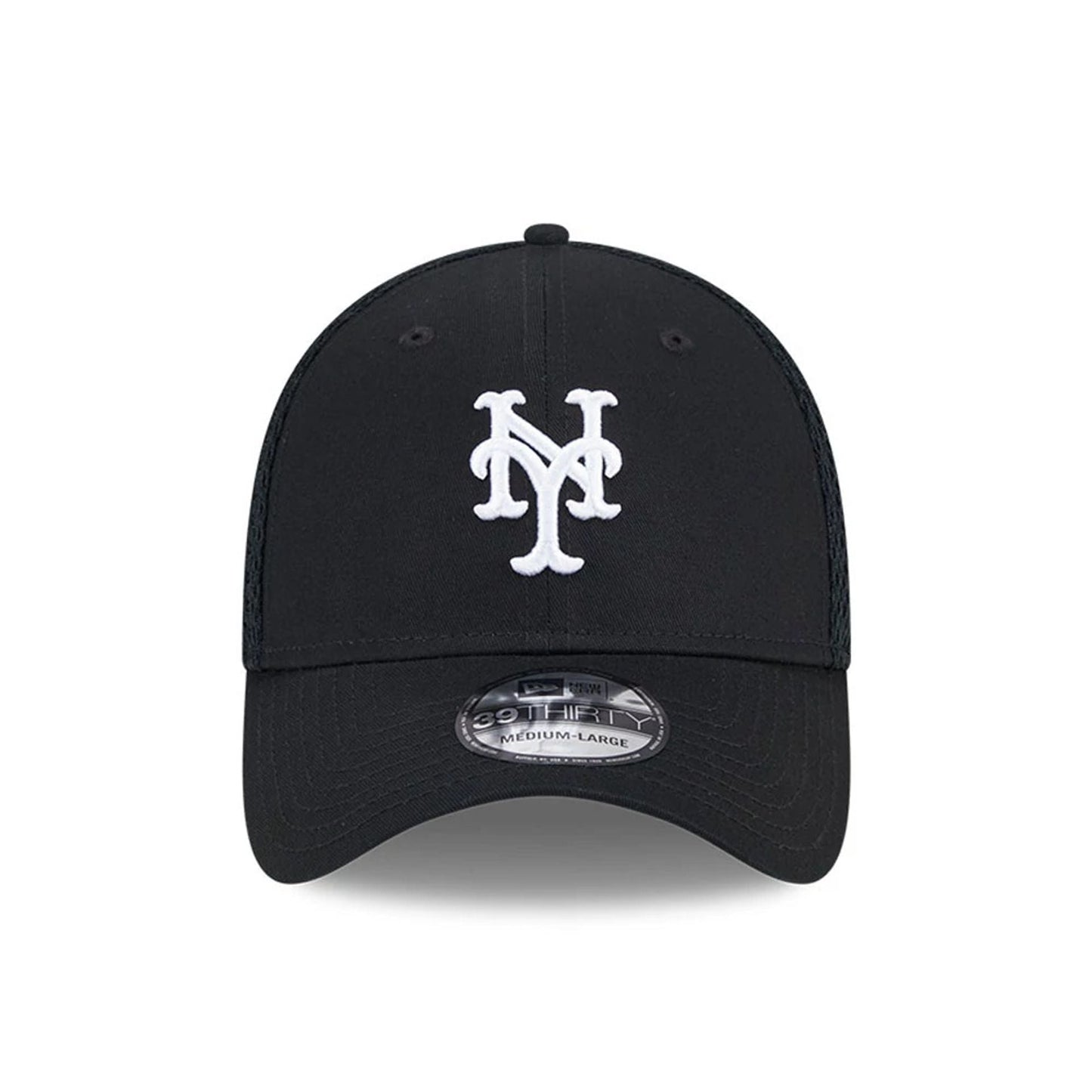 Pictured is this MLB Evergreen Neo New York Mets 39THIRTY Stretch Fit cap in black. 3