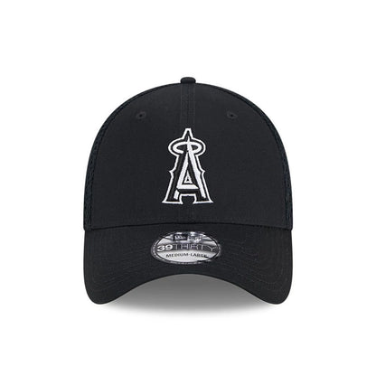 Pictured is this MLB Evergreen Neo LA Angels 39THIRTY Stretch Fit cap in black. 2