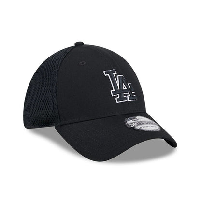Pictured is this MLB Evergreen Neo LA Dodgers 39THIRTY Stretch Fit cap in black. 4