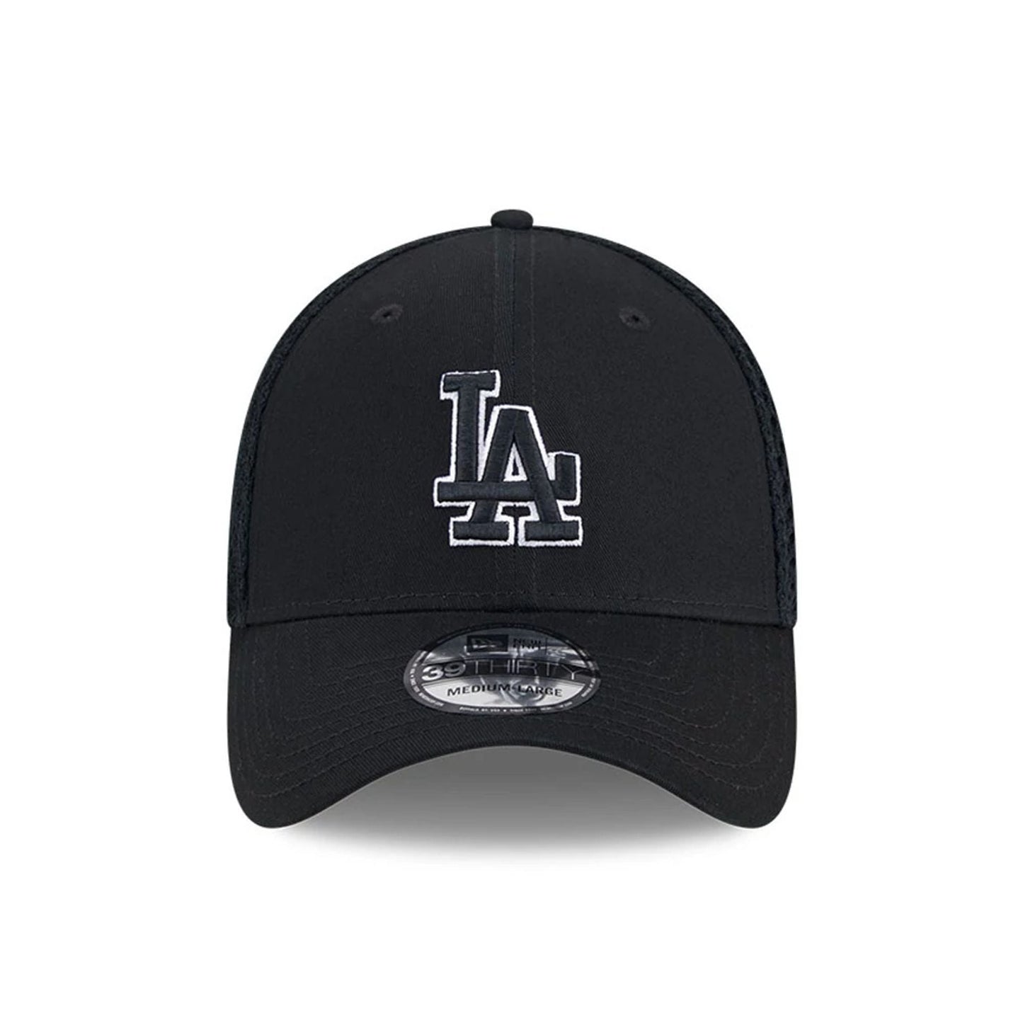 Pictured is this MLB Evergreen Neo LA Dodgers 39THIRTY Stretch Fit cap in black. 3
