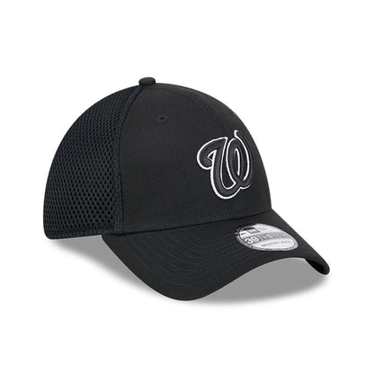 Pictured is this MLB Evergreen Neo Washington Nationals 39THIRTY Stretch Fit cap in black. 4