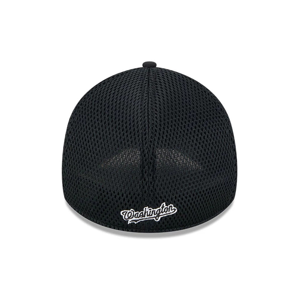 Pictured is this MLB Evergreen Neo Washington Nationals 39THIRTY Stretch Fit cap in black. 2