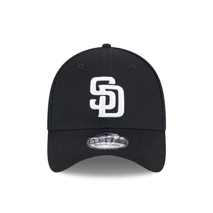 Pictured is this MLB Evergreen Neo San Diego Padres 39THIRTY Stretch Fit cap in black. 3