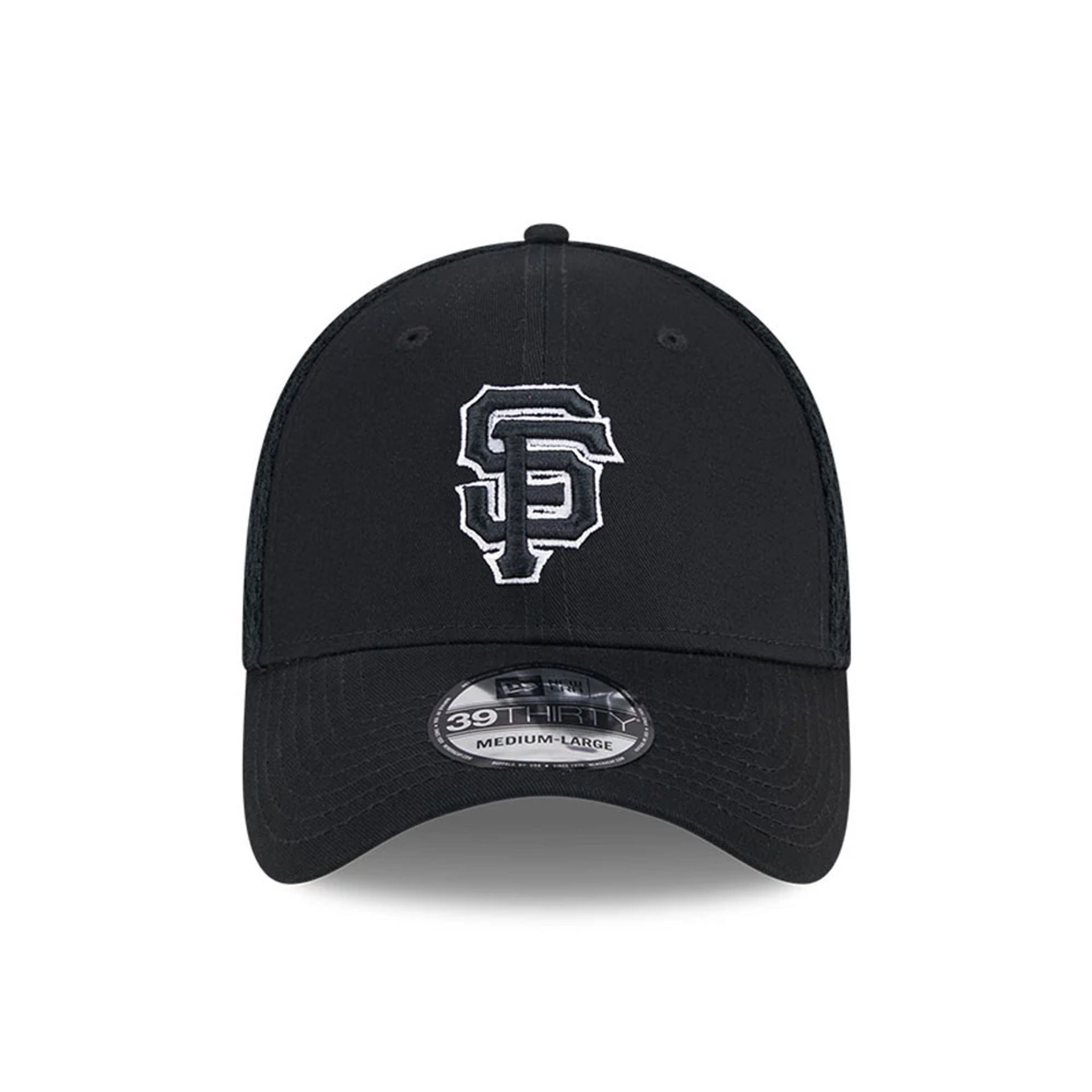 Pictured is this MLB Evergreen Neo San Francisco Giants 39THIRTY Stretch Fit cap in black. 3