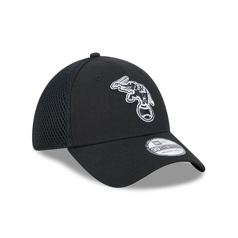 Pictured is this MLB Evergreen Neo Athletics 39THIRTY Stretch Fit cap in black. 3