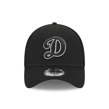 Pictured is this MLB Evergreen Cooperstown LA Dodgers 39THIRTY Stretch Fit cap in black. 3