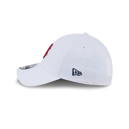 Pictured is this MLB Evergreen Boston Red Sox 39THIRTY Stretch Fit cap in white. 5