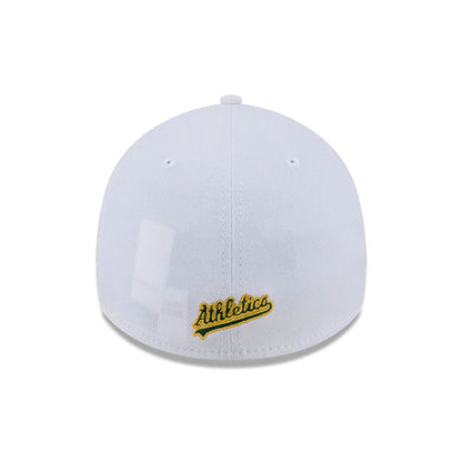 Pictured is this MLB Evergreen Athletics 39THIRTY Stretch Fit cap in white. 4
