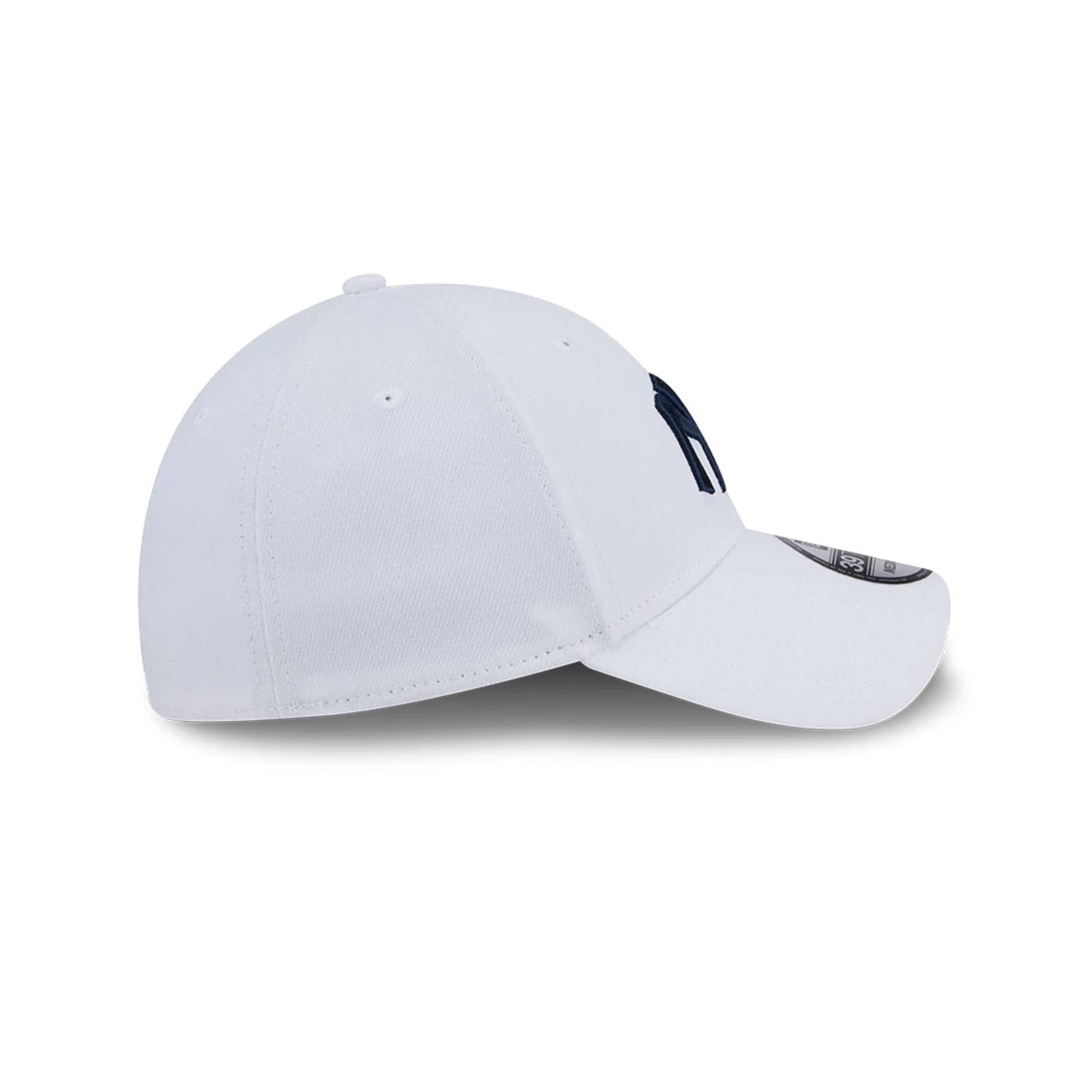 Pictured is this MLB Evergreen New York Yankees 39THIRTY Stretch Fit cap in white. 6