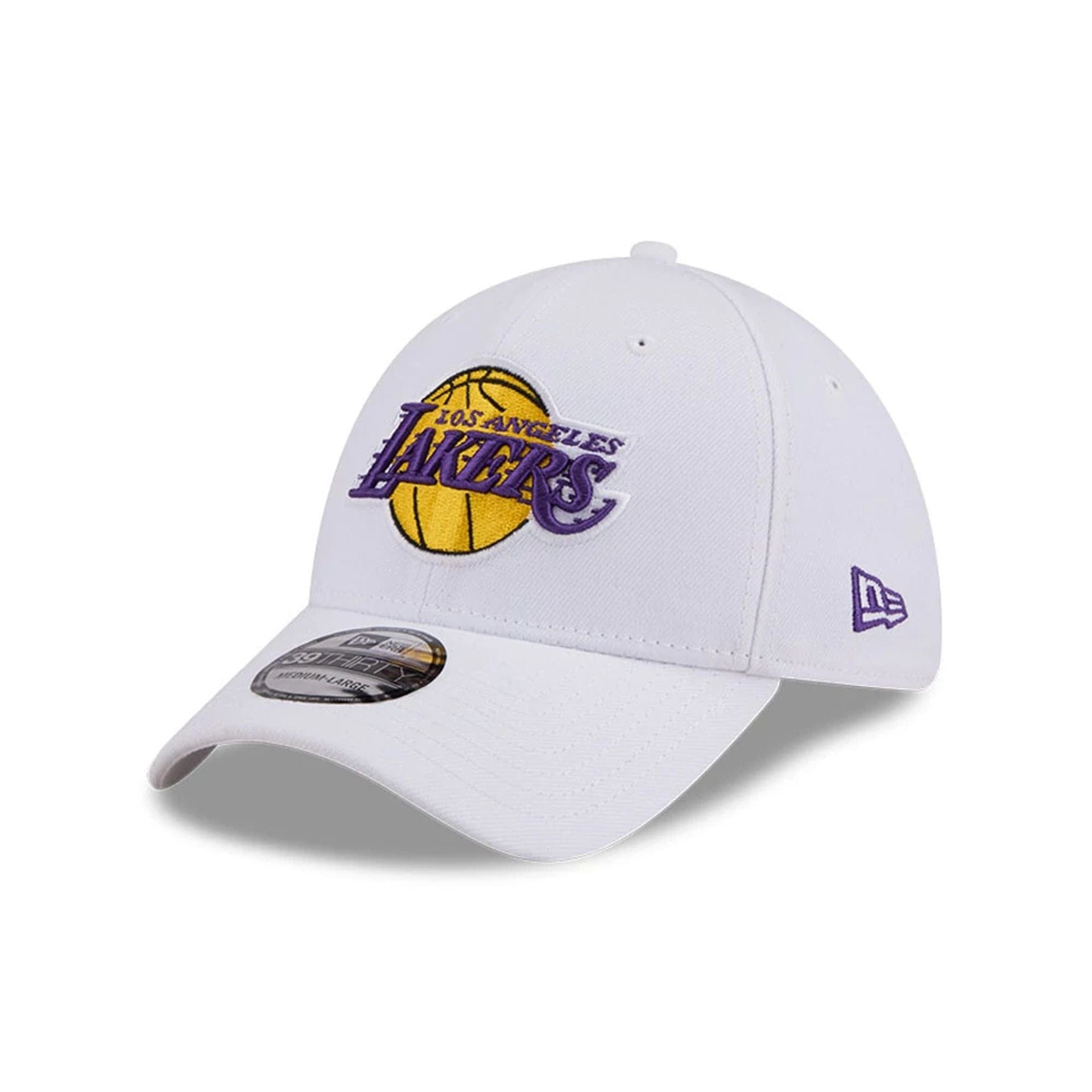 Pictured is this NBA Evergreen LA Lakers 39THIRTY Stretch Fit cap in white. 1