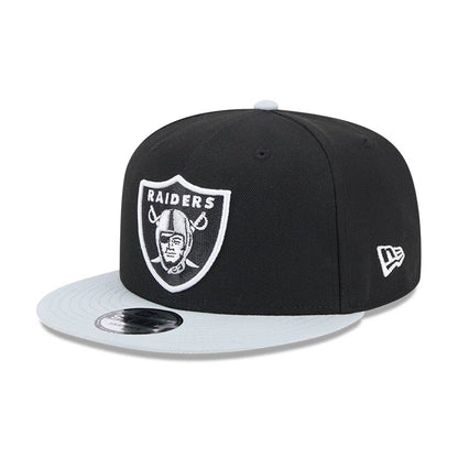 Pictured is this NFL Evergreen Las Vegas Raiders 9FIFTY Snapback cap in black. 1