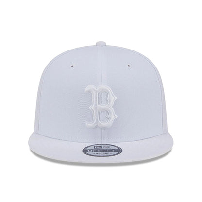 Pictured is this MLB Evergreen Boston Red Sox 9FIFTY Snapback cap in white. 3