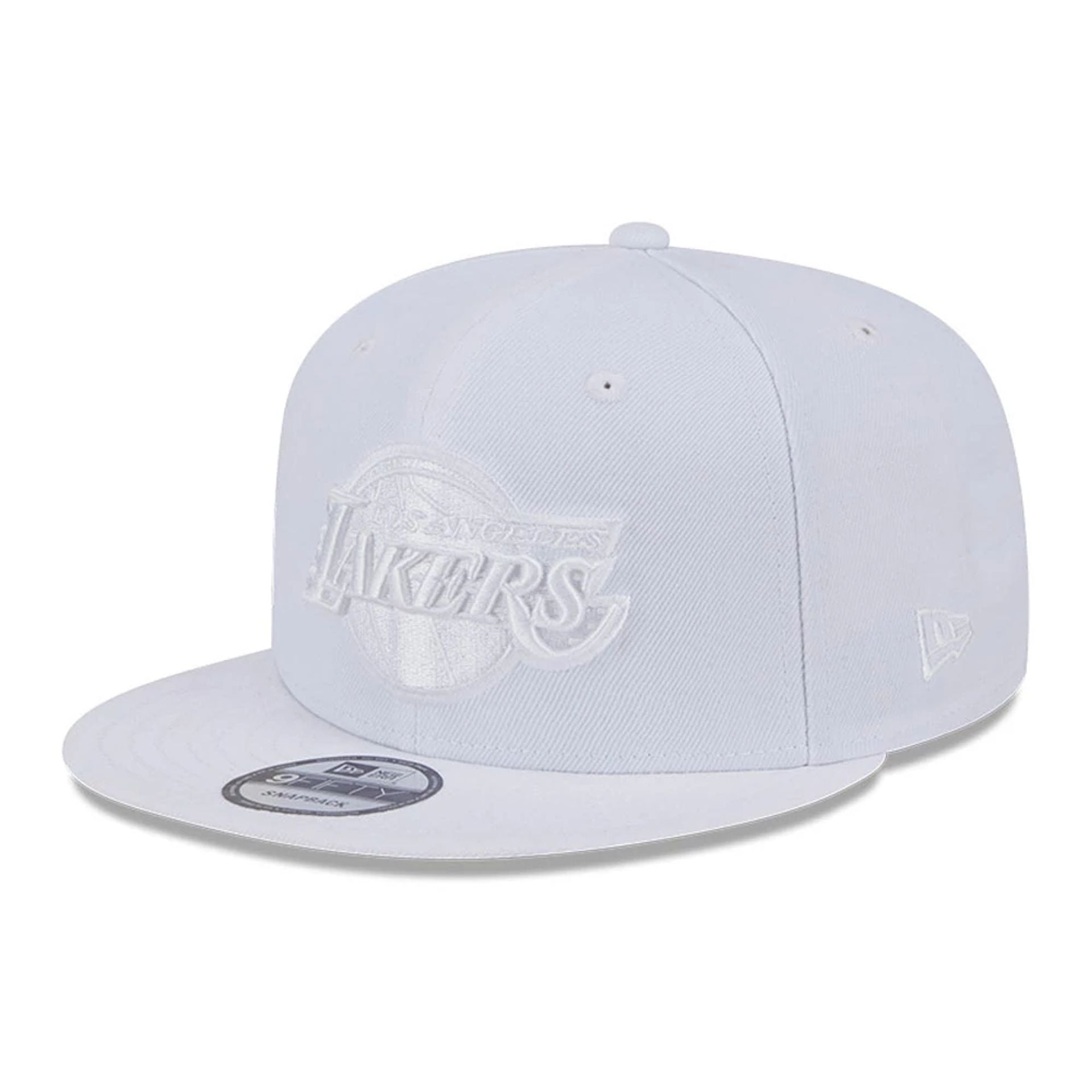 Pictured is this NBA Evergreen LA Lakers 9FIFTY Snapback cap in white. 1