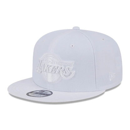 Pictured is this NBA Evergreen LA Lakers 9FIFTY Snapback cap in white. 1