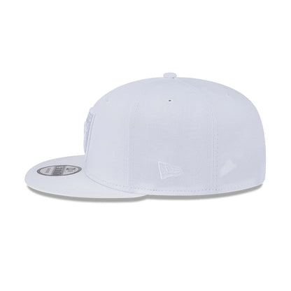 Pictured is this NFL Evergreen Las Vegas Raiders 9FIFTY Snapback cap in white. 5