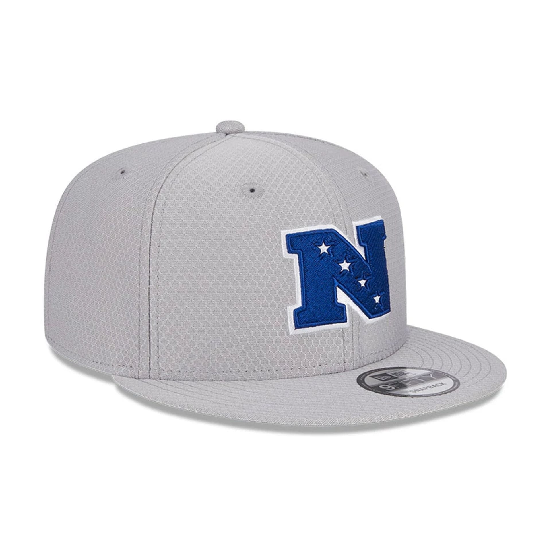 Pictured is this NFL Pro Bowl 2025 NFC Logo 9FIFTY Snapback Adjustable cap in grey. 3