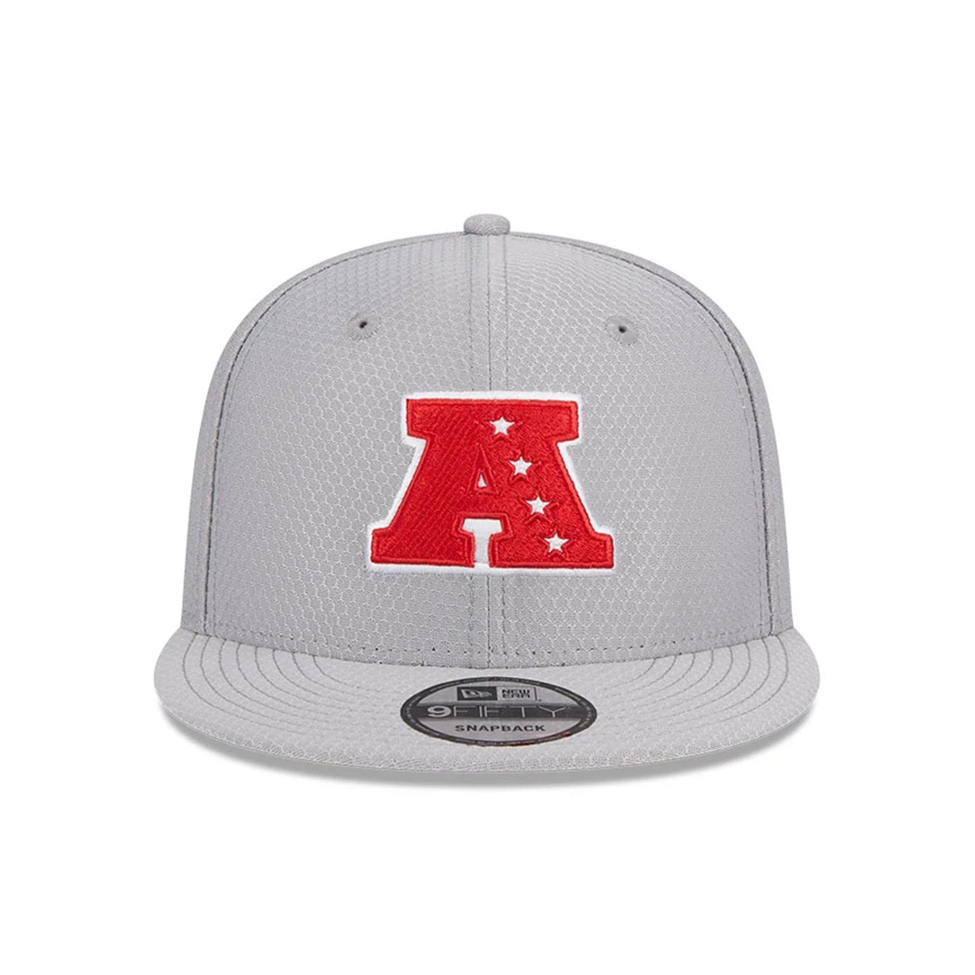 Pictured is this NFL Pro Bowl 2025 AFC Logo 9FIFTY Snapback Adjustable cap in grey. 2