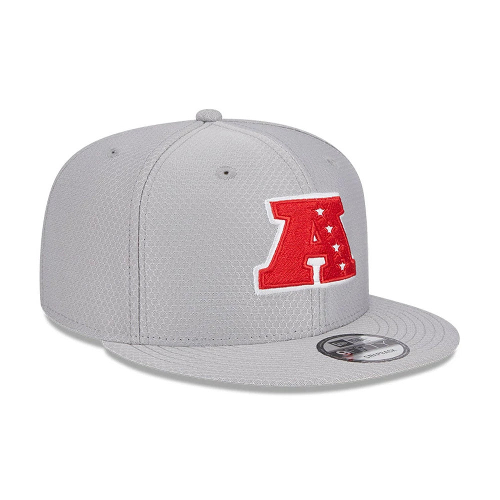 Pictured is this NFL Pro Bowl 2025 AFC Logo 9FIFTY Snapback Adjustable cap in grey. 3